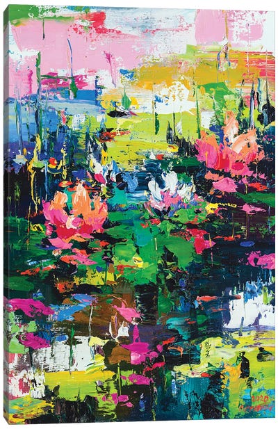 Abstract Landscape (water lilies) Canvas Art Print - Re-imagined Masterpieces