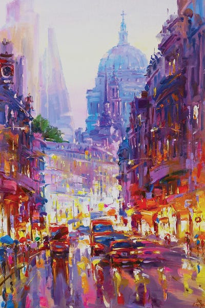 London: Evening City Lights (London) by Andrej Ostapchuk