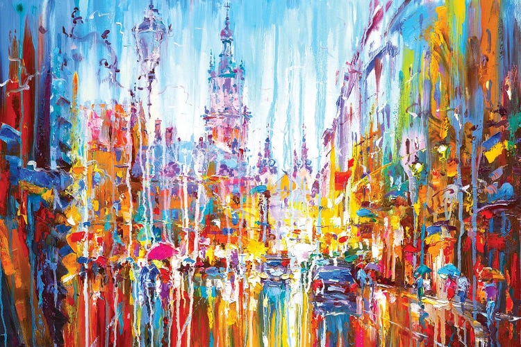 Abstract Cityscape (Lviv) by Andrej Ostapchuk wall art