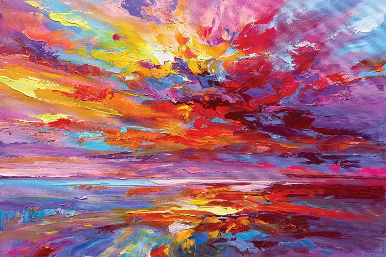 Abstract Sunrise On Sea by Andrej Ostapchuk wall art