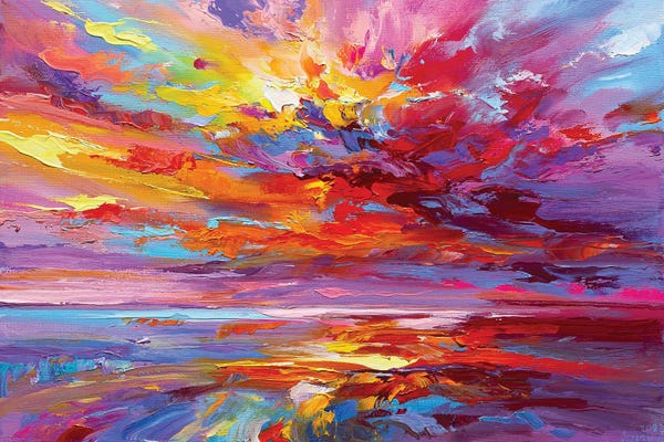 Andrej Ostapchuk: Abstract Sunrise On Sea by Andrej Ostapchuk