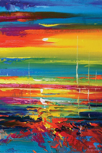 Gestural Skies: Abstract Seascape VIII by Andrej Ostapchuk