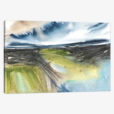 Deep Blue Sky, Abstract Landscape Canvas Print #AOZ102} by Ana Ozz Art Print