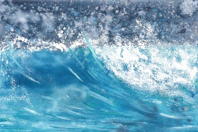 Blue Wave In The Sea by Ana Ozz canvas print