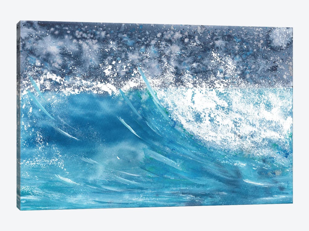 Blue Wave In The Sea by Ana Ozz 1-piece Canvas Artwork