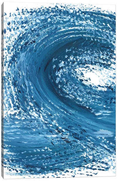 Blue Wave I Canvas Art Print - Coastal & Ocean Abstract Art