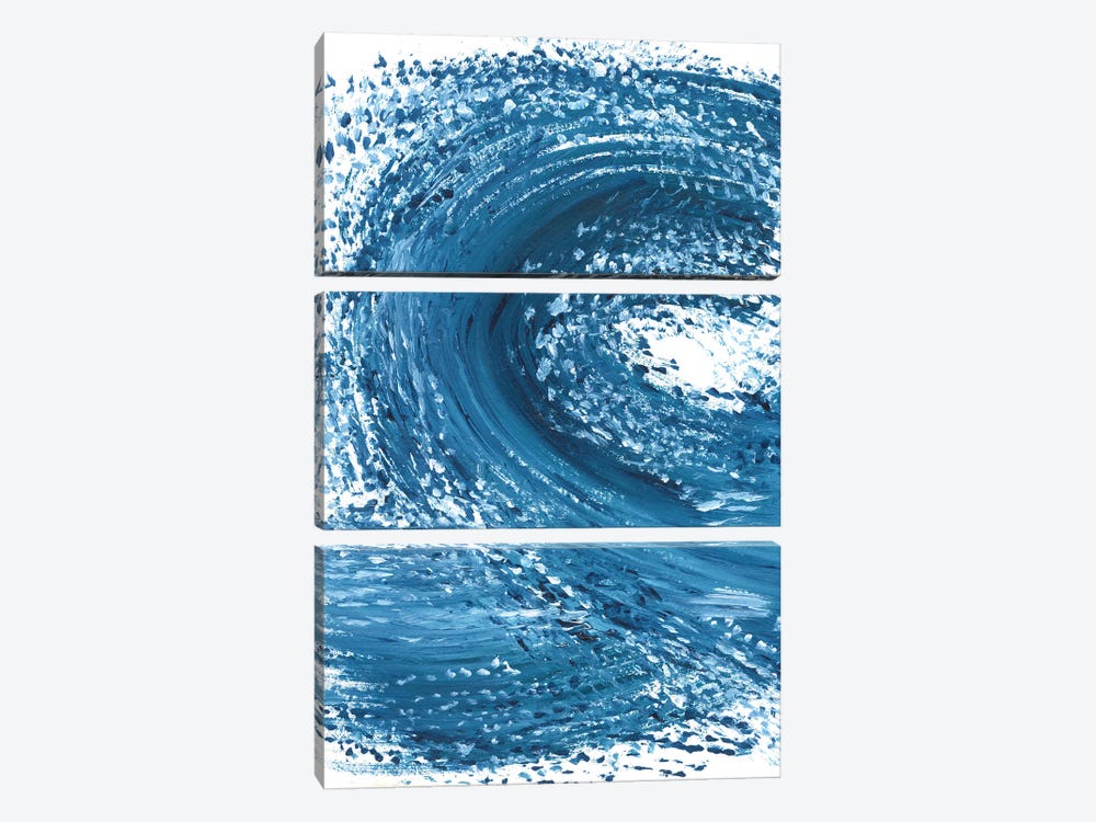 Blue Wave I by Ana Ozz 3-piece Art Print