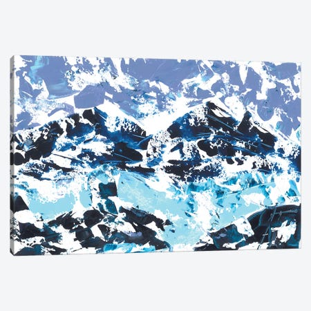 Blue Mountains, Abstract Mountainscape Canvas Print #AOZ127} by Ana Ozz Canvas Art