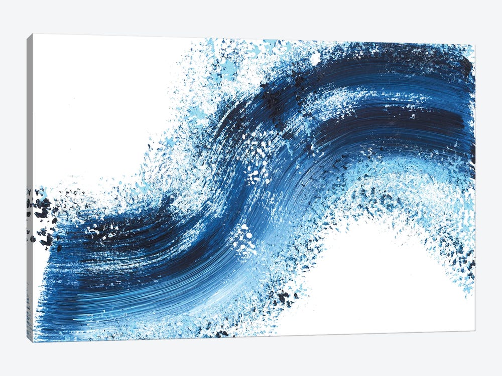 Blue Wave V, Abstract Seascape by Ana Ozz 1-piece Canvas Art