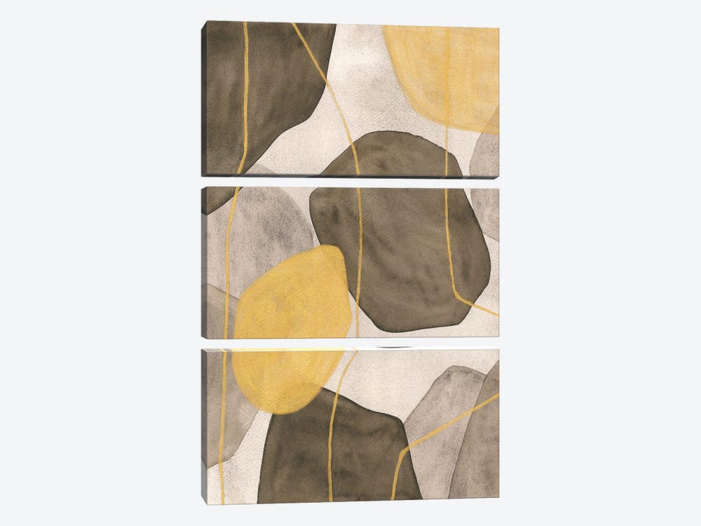 Earth Tone Abstraction by Ana Ozz 3-piece Canvas Art Print