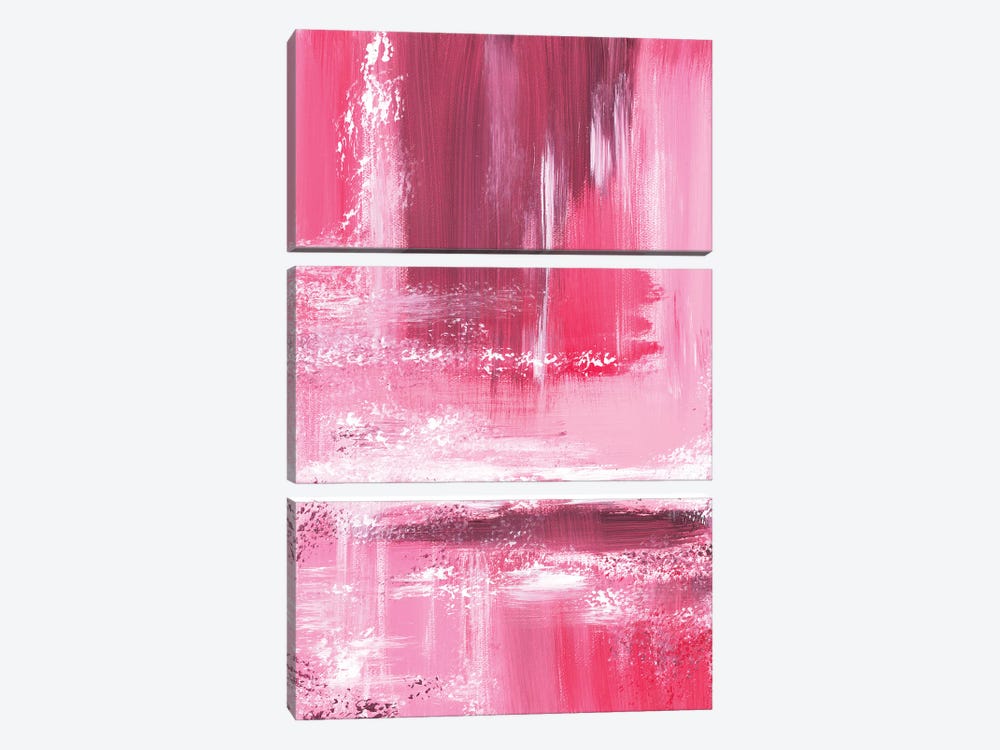 Pink Abstraction I by Ana Ozz 3-piece Canvas Wall Art