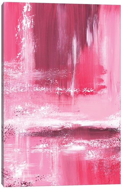 Pink Abstraction I Canvas Art Print - Purple Abstract Art
