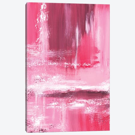 Pink Abstraction I Canvas Print #AOZ135} by Ana Ozz Art Print