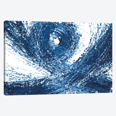 Blue Wave VI, Abstract Seascape Canvas Print #AOZ137} by Ana Ozz Art Print