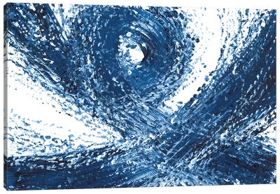 Blue Wave VI, Abstract Seascape Canvas Art Print - Blue Abstract Art