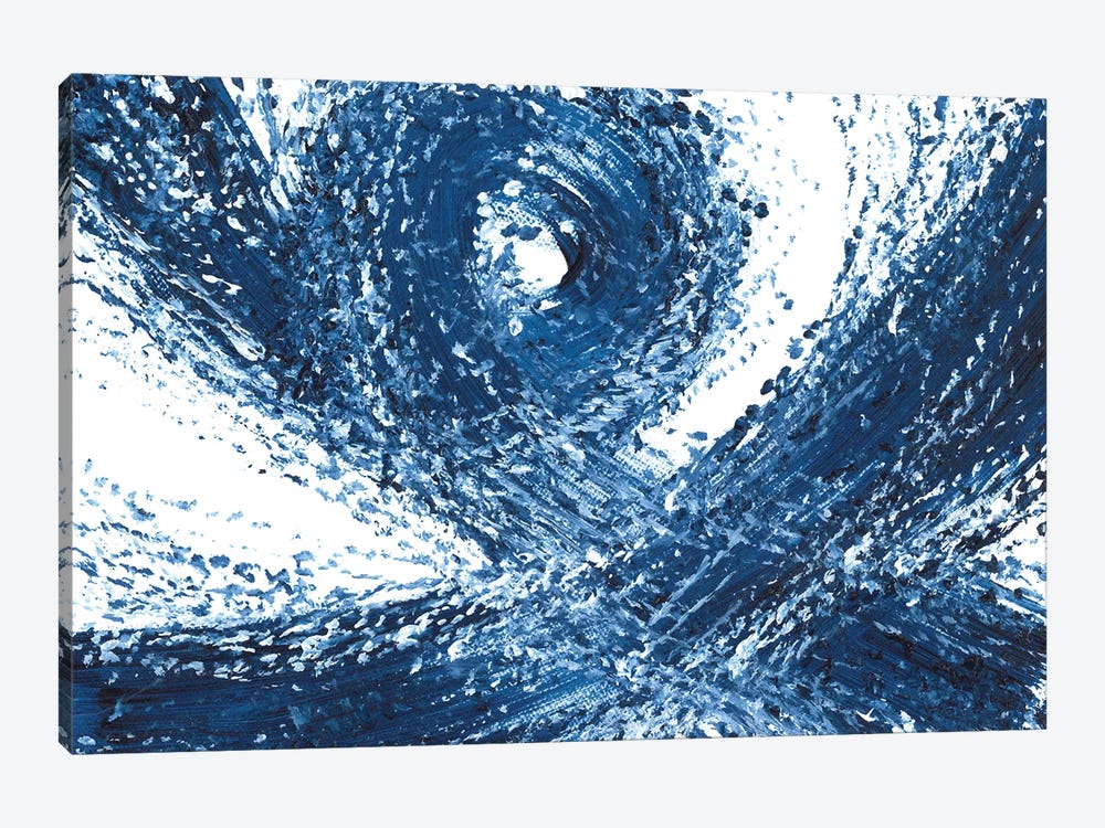 Blue Wave VI, Abstract Seascape by Ana Ozz 1-piece Canvas Artwork