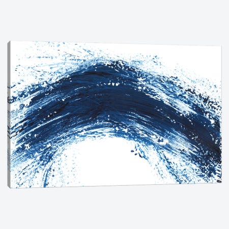 Blue Wave VIII, Abstract Seascpe Canvas Print #AOZ139} by Ana Ozz Canvas Art