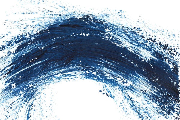 Ana Ozz: Blue Wave VIII, Abstract Seascpe by Ana Ozz