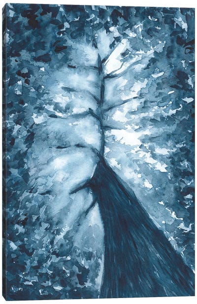 Mysterious Tree, Watercolor Abstraction Canvas Art Print - Jordy Blue