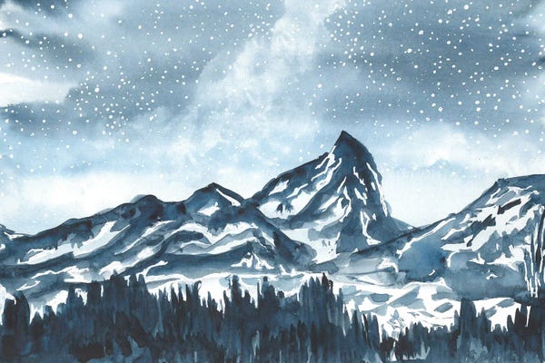 Subtle Landscapes: Night In Mountains by Ana Ozz