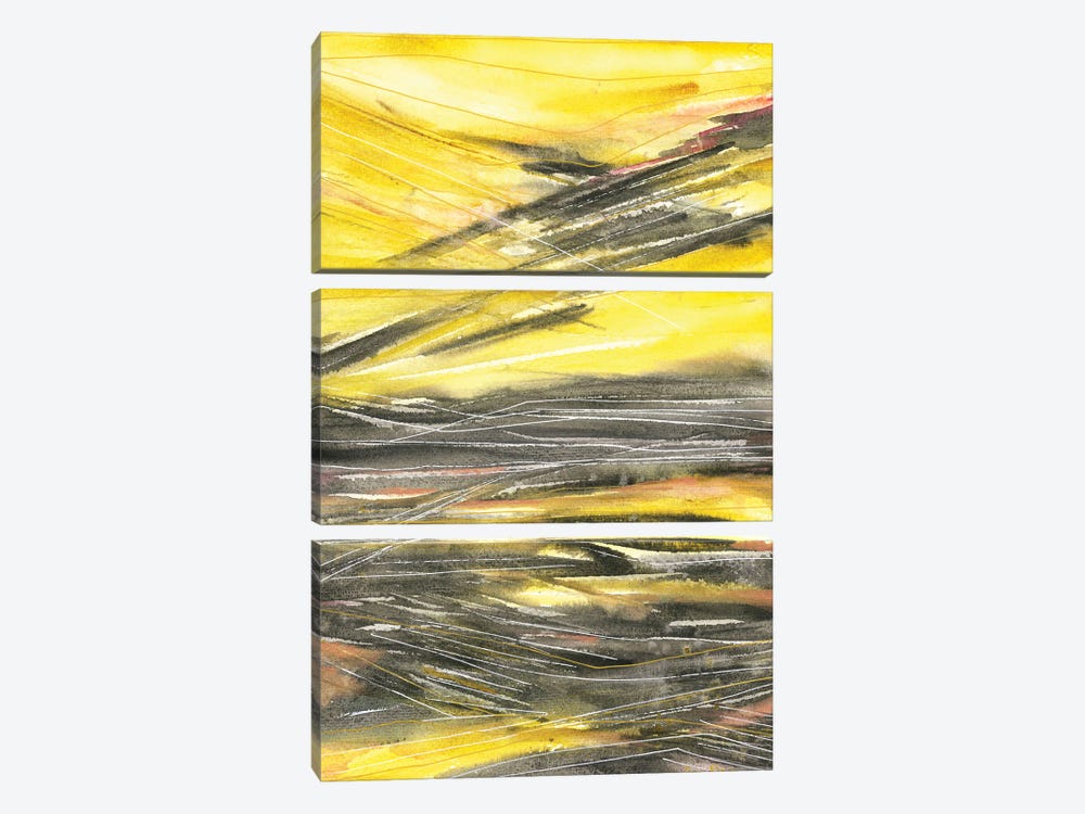 Sunset Abstract Landscape by Ana Ozz 3-piece Canvas Art Print