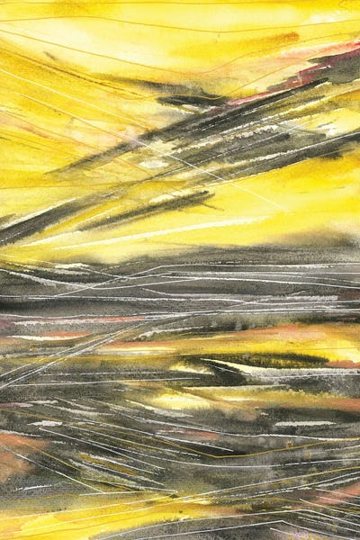 Ana Ozz: Sunset Abstract Landscape by Ana Ozz