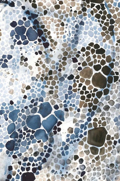 Ana Ozz: Blue And Brown Abstraction II by Ana Ozz