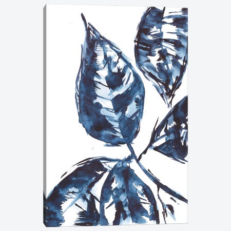 Blue Leaves Canvas Print #AOZ156} by Ana Ozz Canvas Print