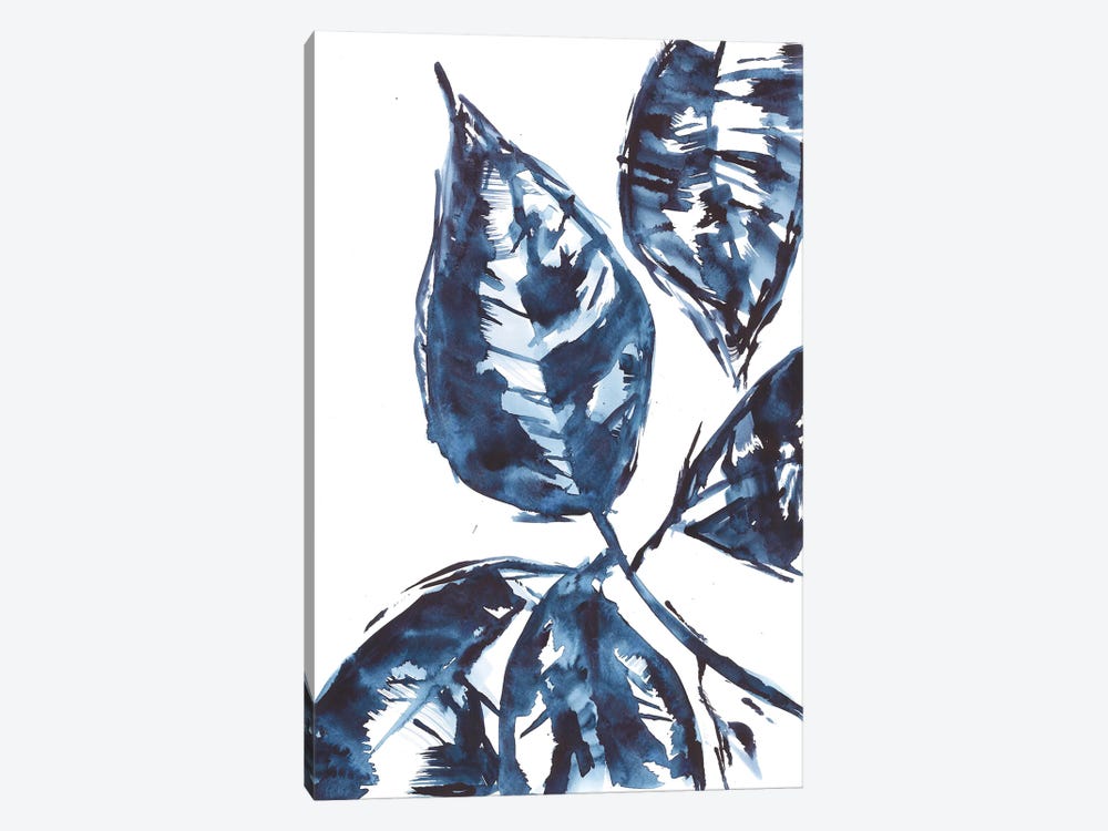 Blue Leaves by Ana Ozz 1-piece Canvas Art Print