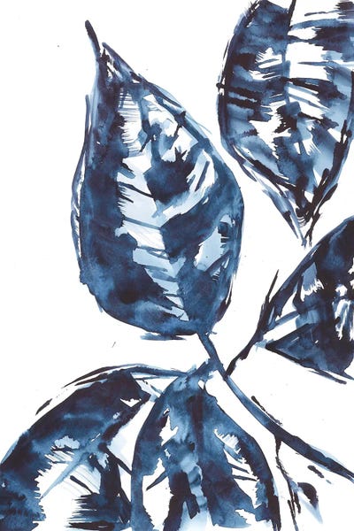 Fine Art Print: Blue Leaves by Ana Ozz