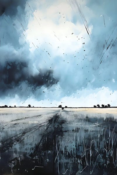 Moody Atmospheres: Stormy Grey Landscape by Ana Ozz