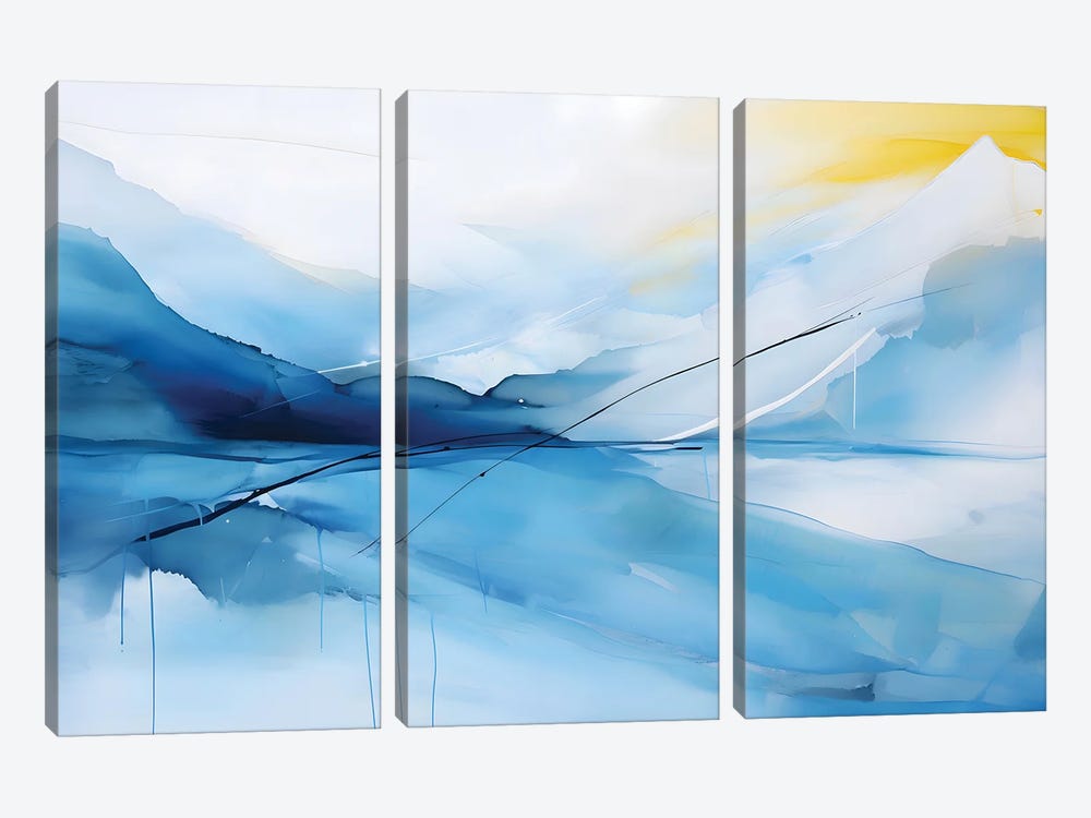 Abstract Blue Sky by Ana Ozz 3-piece Canvas Art
