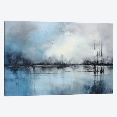 Foggy Lake Canvas Print #AOZ174} by Ana Ozz Canvas Art Print