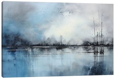Foggy Lake Canvas Art Print - Ana Ozz
