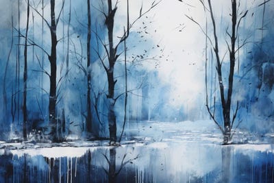 Mysterious Winter Landscape by Ana Ozz canvas print