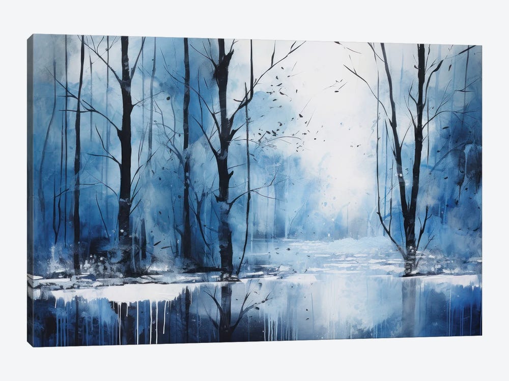 Mysterious Winter Landscape by Ana Ozz 1-piece Canvas Artwork