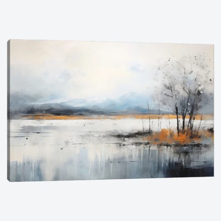 Grey Lake Landscape Canvas Print #AOZ176} by Ana Ozz Canvas Print