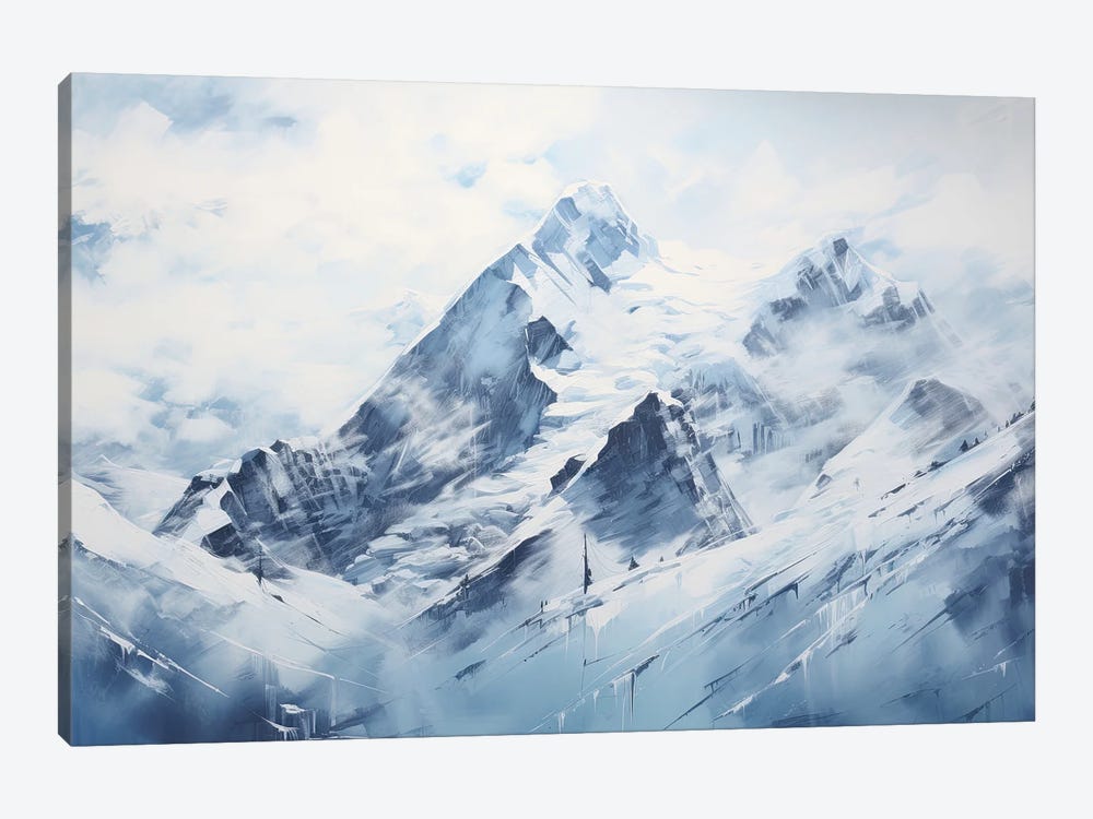 Watercolor Blue Mountains by Ana Ozz 1-piece Art Print
