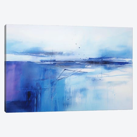Blue And Purple Abstraction Canvas Print #AOZ193} by Ana Ozz Canvas Wall Art