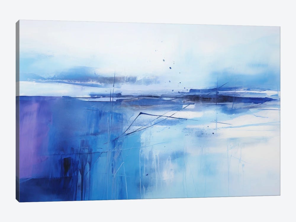 Blue And Purple Abstraction by Ana Ozz 1-piece Canvas Wall Art