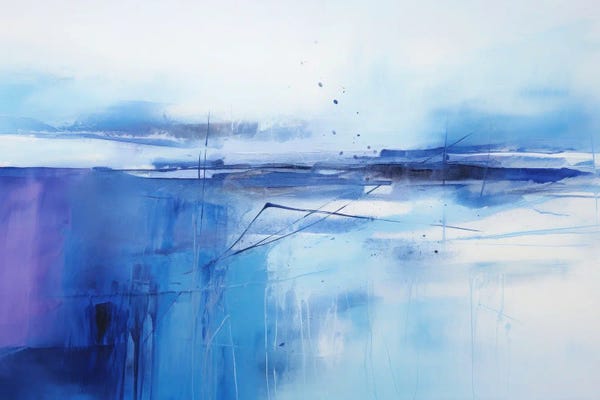 Ana Ozz: Blue And Purple Abstraction by Ana Ozz