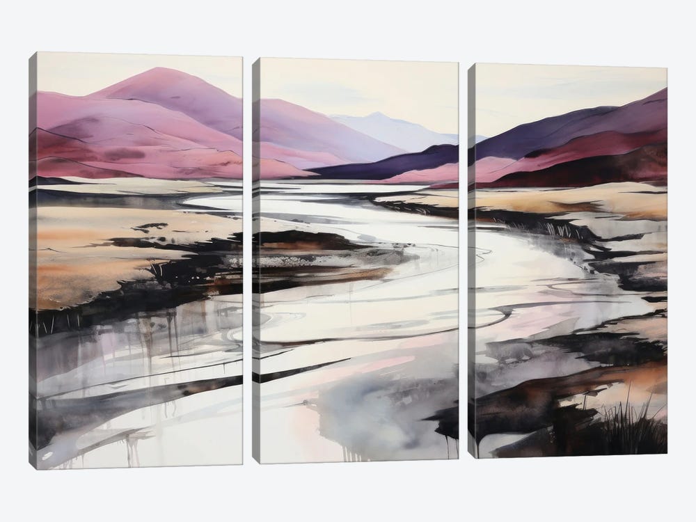 Abstract River Landscape by Ana Ozz 3-piece Art Print