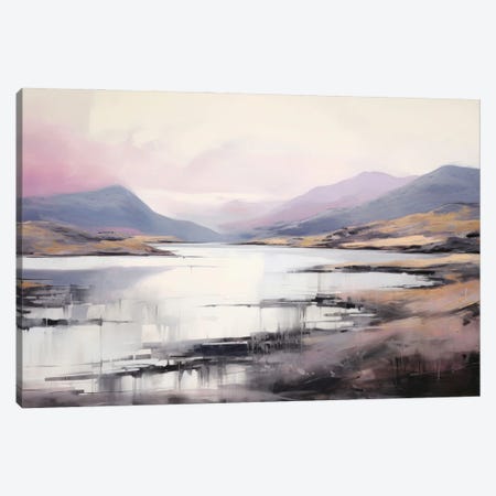 Pink Lake Abstract Landscape Canvas Print #AOZ195} by Ana Ozz Art Print