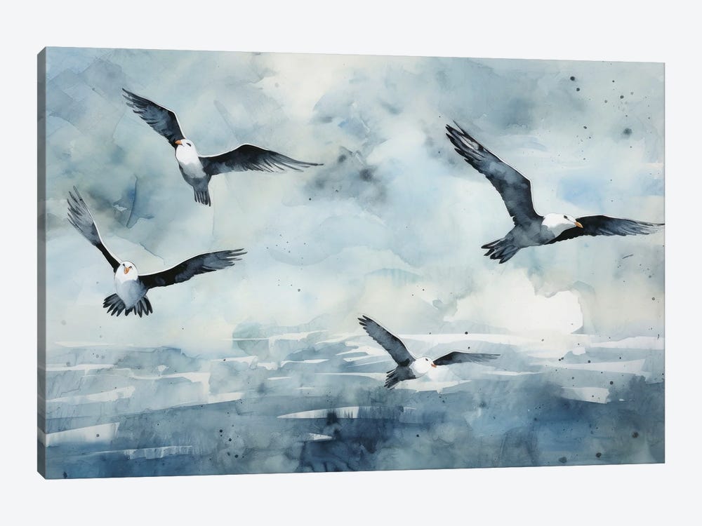 Seagull In The Blue Sky by Ana Ozz 1-piece Canvas Art Print