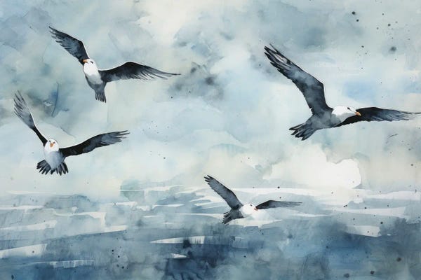 Ana Ozz: Seagull In The Blue Sky by Ana Ozz