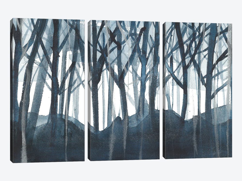 Blue Forest by Ana Ozz 3-piece Canvas Art