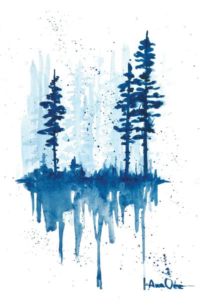 Ana Ozz: Trees Reflection In The Lake by Ana Ozz