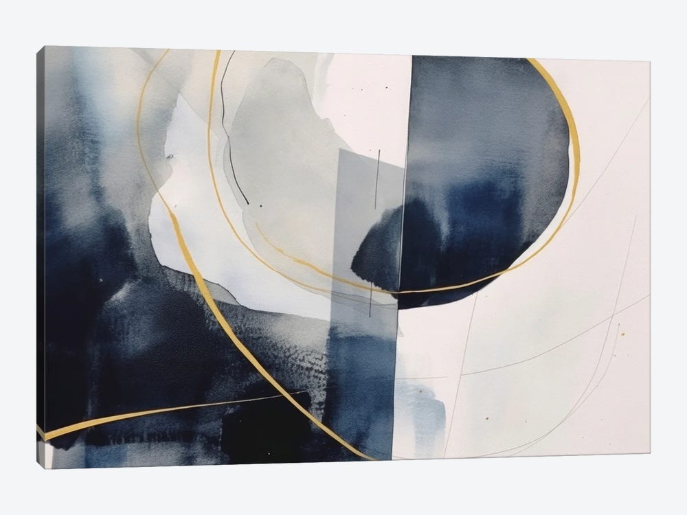 Dark Blue Abstraction II by Ana Ozz 1-piece Art Print