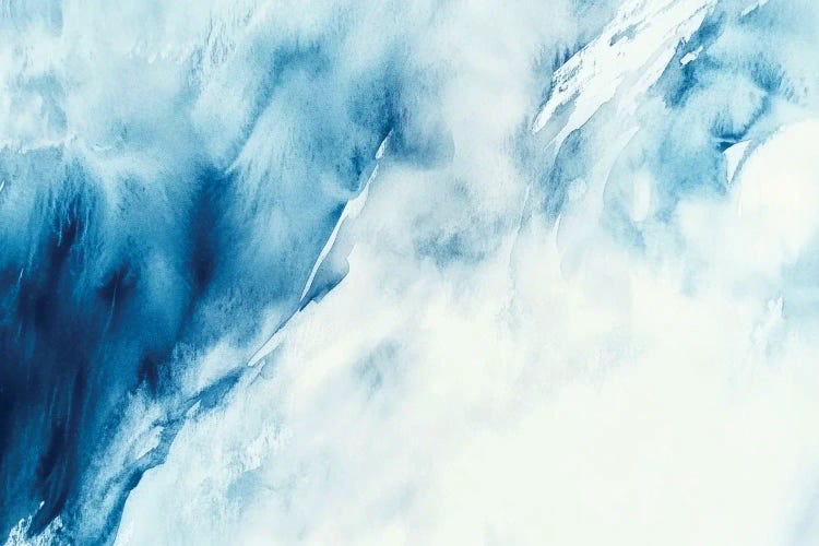 Abstract Blue Mountain by Ana Ozz wall art