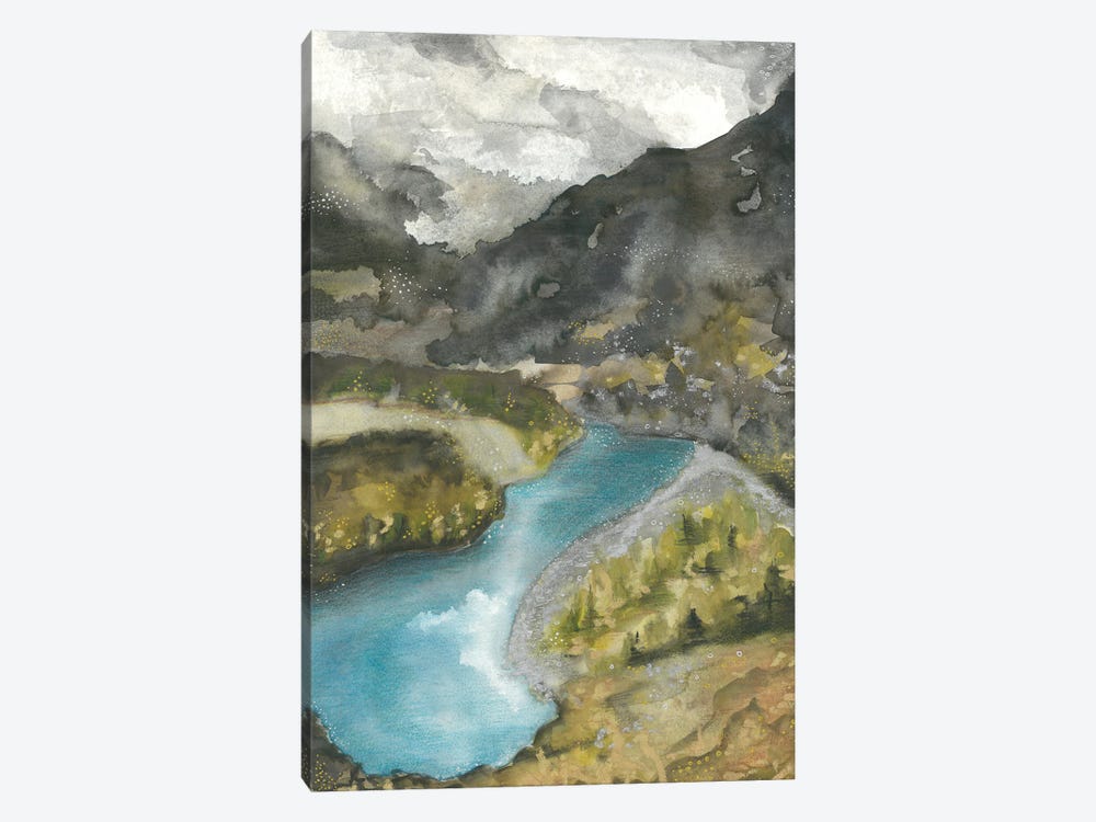 Blue Lake In Mountains by Ana Ozz 1-piece Canvas Wall Art